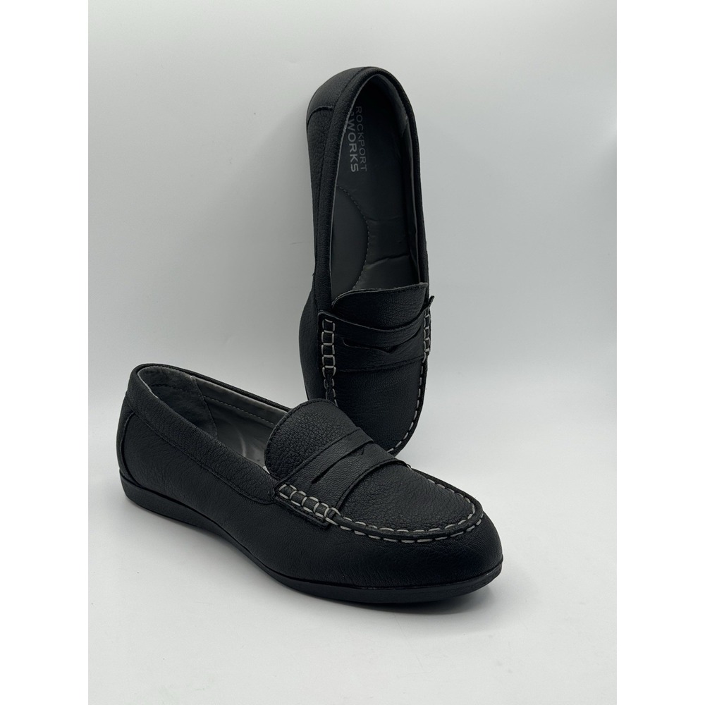 Rockport Works Top Shore Penny Loafer (Women) Black Size 11M Steel toe - Picture 8 of 14